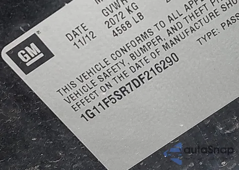 2013 Chevrolet Malibu Eco Premium Audio from USA, damaged, VIN 1G11F5SR7DF216290